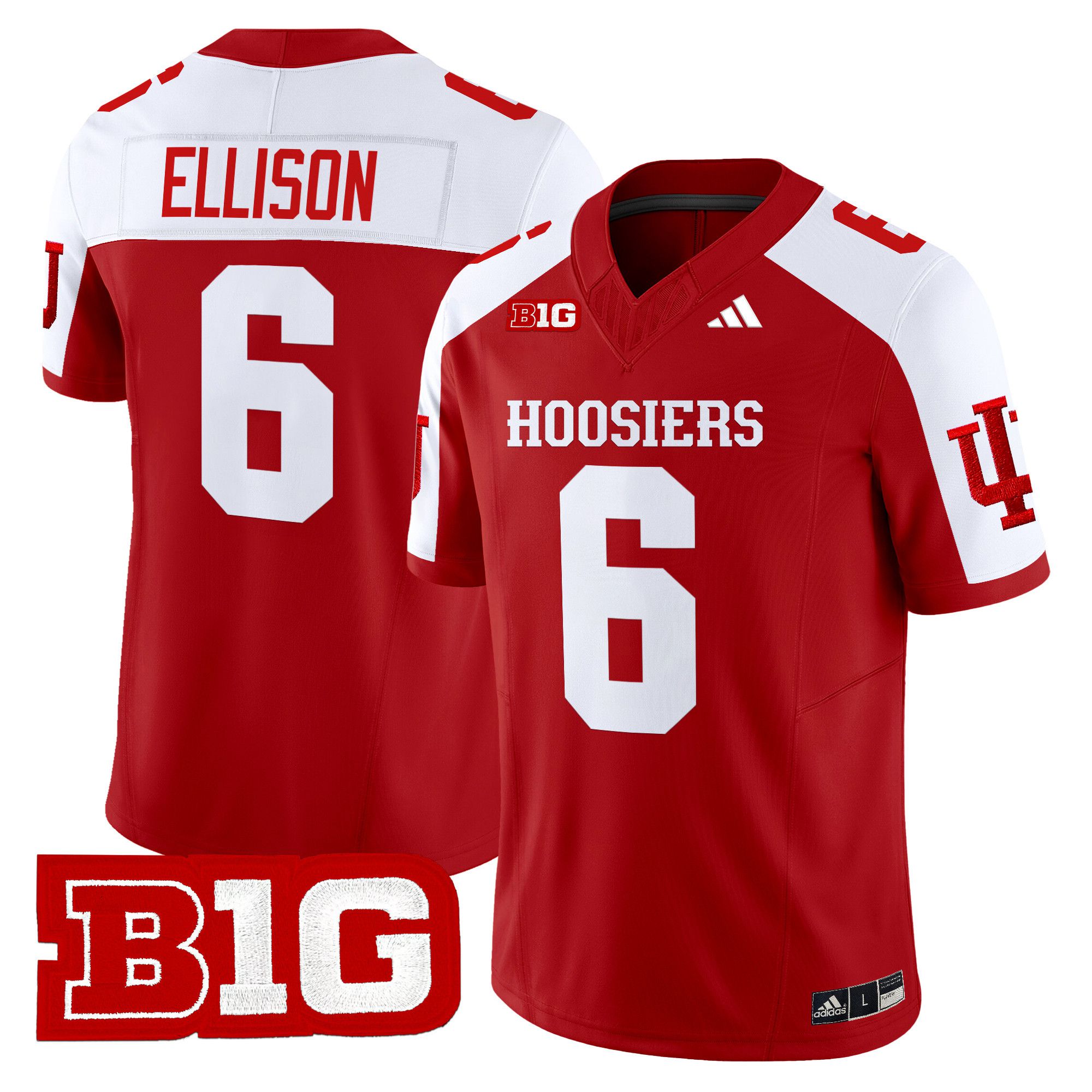 Men Indiana Hoosiers #6 Ellison Red 2024 Vapor Limited NCAA Jersey